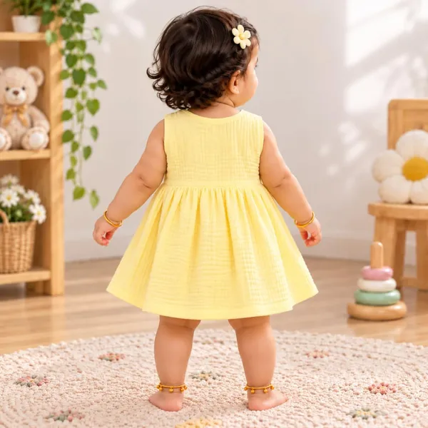Lilimi_Baby_Girls_Crinkle_Muslin_Frock_Sleeveless_Peter_Pan_Collar_Dress_With_Soft_Breathable_For_Everyday_Special_Occasions