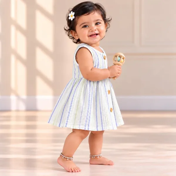 Lilimi_Baby_Girl_Cotton_Crinkle_Muslin_Frock_Sleeveless_Striped_Dress