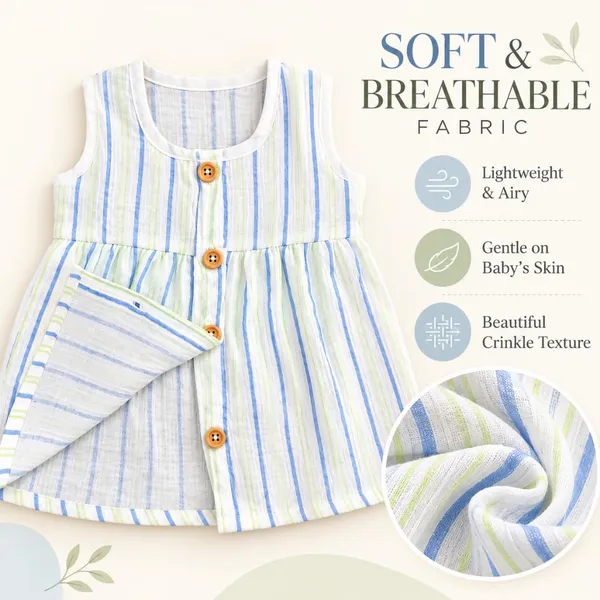 Lilimi_Baby_Girl_Cotton_Crinkle_Muslin_Frock_Sleeveless_Striped_Dress