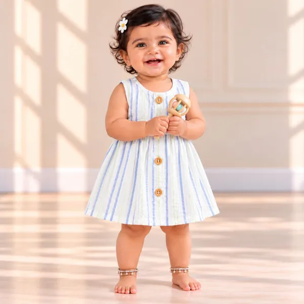 Lilimi_Baby_Girl_Cotton_Crinkle_Muslin_Frock_Sleeveless_Striped_Dress