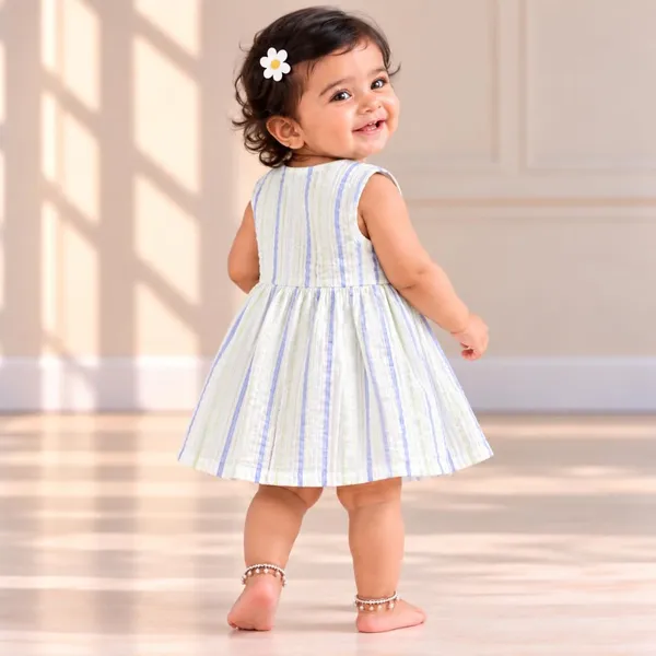 Lilimi_Baby_Girl_Cotton_Crinkle_Muslin_Frock_Sleeveless_Striped_Dress