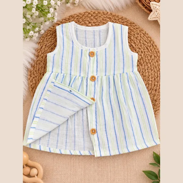 Lilimi_Baby_Girl_Cotton_Crinkle_Muslin_Frock_Sleeveless_Striped_Dress