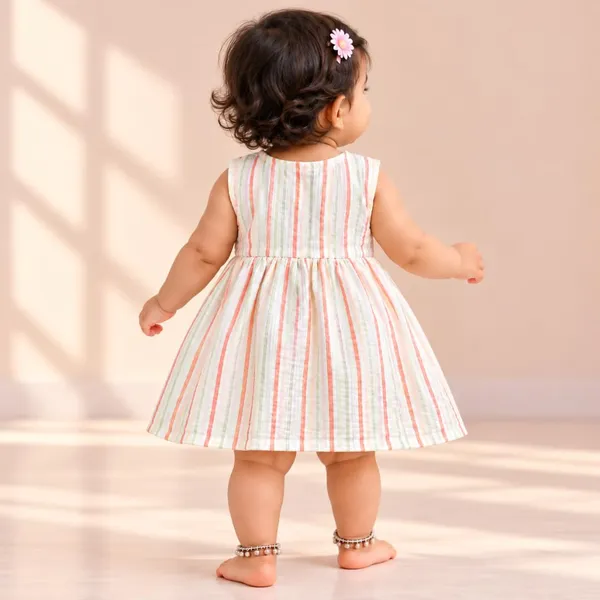 Lilimi_Baby_Girl_Cotton_Crinkle_Muslin_Frock_Sleeveless_Striped_Dress