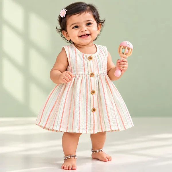 Lilimi_Baby_Girl_Cotton_Crinkle_Muslin_Frock_Sleeveless_Striped_Dress