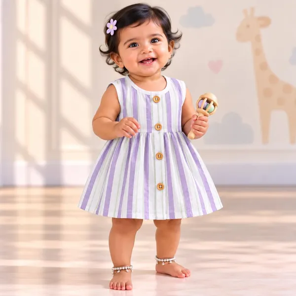 Lilimi_Baby_Girl_Cotton_Crinkle_Muslin_Frock_Sleeveless_Striped_Dress