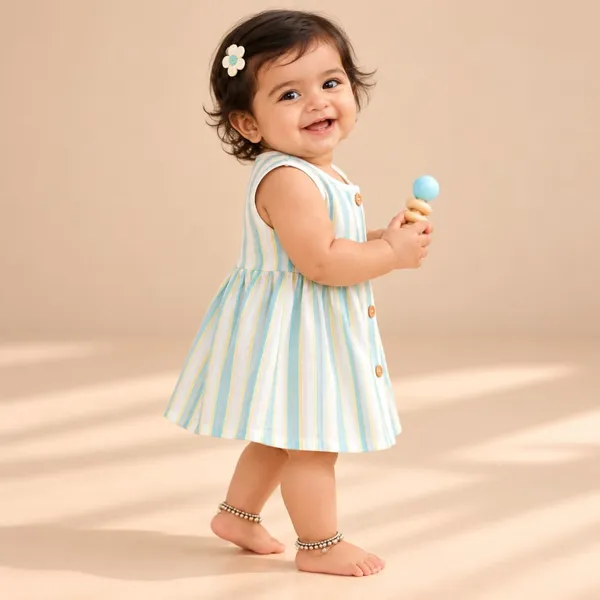 Lilimi_Baby_Girl_Cotton_Crinkle_Muslin_Frock_Sleeveless_Striped_Dress