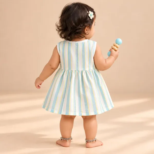 Lilimi_Baby_Girl_Cotton_Crinkle_Muslin_Frock_Sleeveless_Striped_Dress