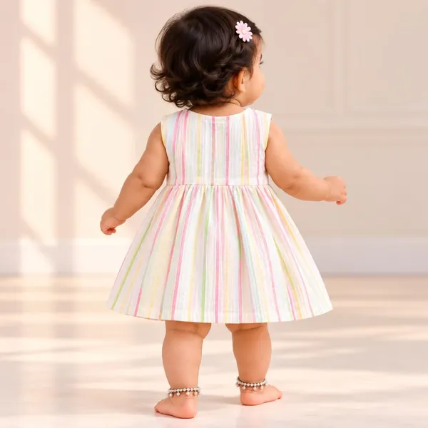 Lilimi_Baby_Girl_Cotton_Crinkle_Muslin_Frock_Sleeveless_Striped_Dress