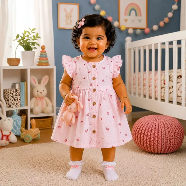 Lilimi_Little_Heart_Ruffle_Sleeve_Crinkle_Muslin_Dress_|_Complimentary_Hair_Clip