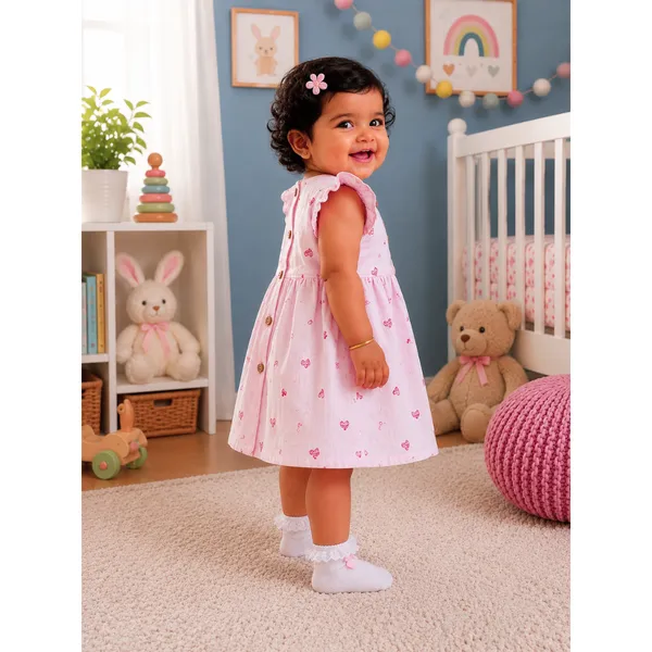 Lilimi_Little_Heart_Ruffle_Sleeve_Crinkle_Muslin_Dress_|_Complimentary_Hair_Clip