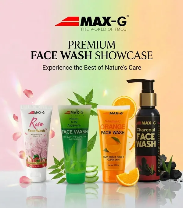 Combo_Pack_Of_4_-_Orange_Facewash,_Neem_Facewash_And_Rose_Facewash_&_Charcoal_Facewash