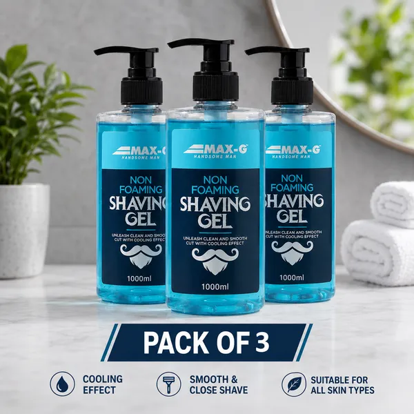 Max-G(_Pack_Of_3)_Non-Foaming_Shaving_Gel_For_Men