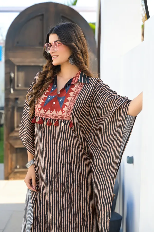 Black_Cotton_Embroidered_Kaftan_Palazzo_Set_For_Women