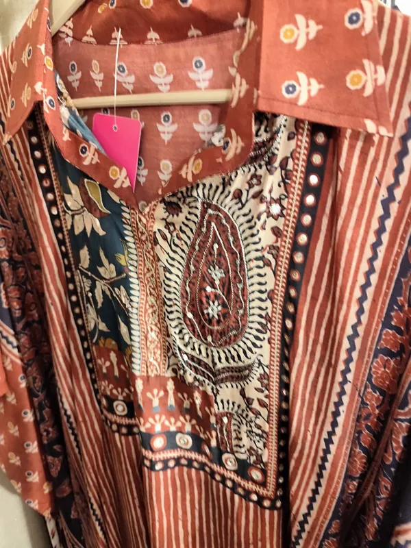 Brown_Cotton_Silk_Kaftan_For_Women