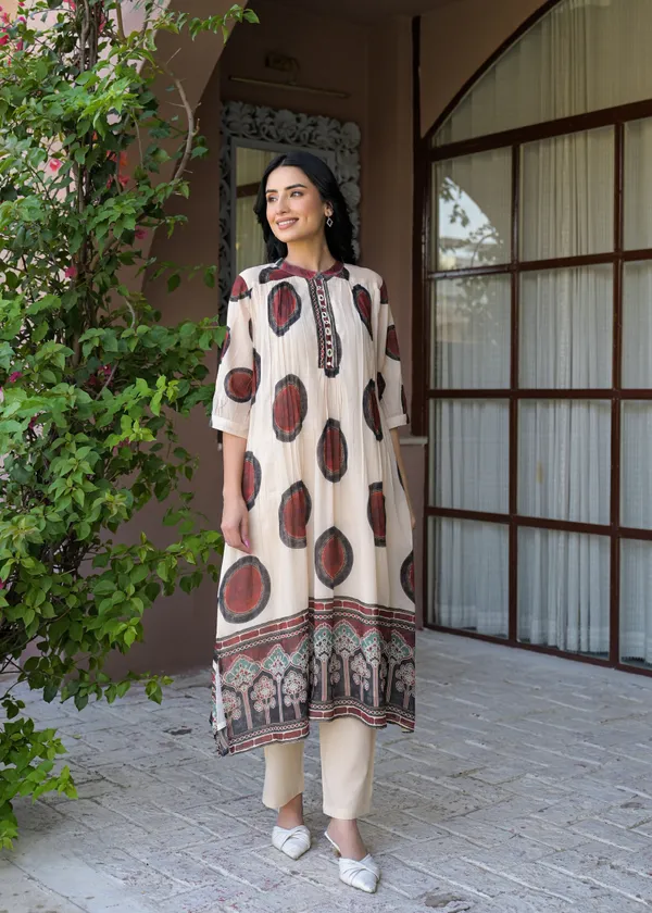 Cream_Cotton_Flared_Anarkali_Kurta_For_Women