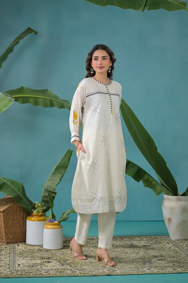 White_Cotton_Printed_Straight_Kurta_Pant_Set_For_Women
