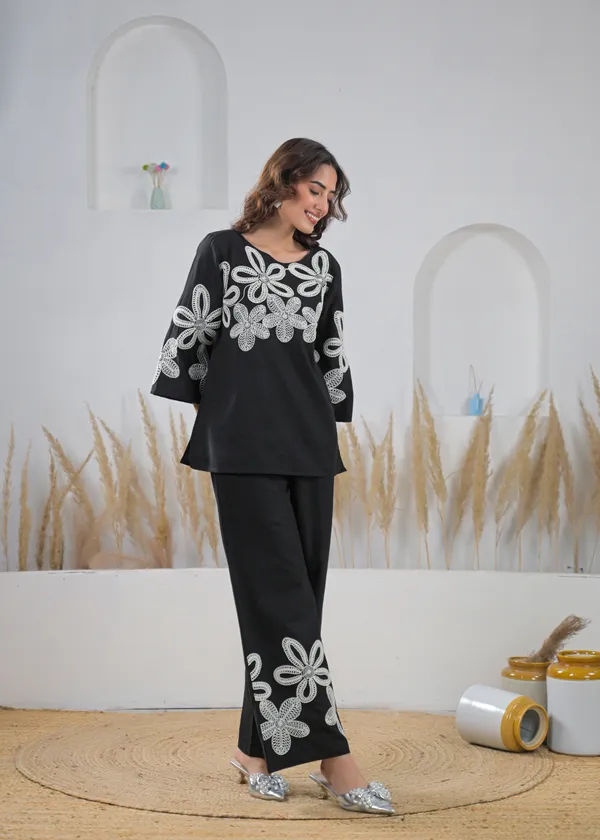 Black_Cotton_Floral_Embroidered_Co-Ord_Set_For_Women