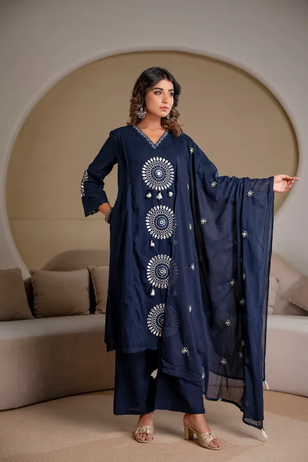 Navy_Blue_Cotton_Embroidered_Straight_Kurta_Palazzo_Set_For_Women