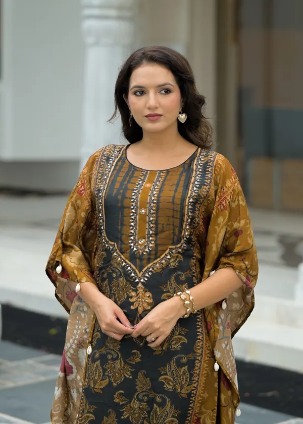 Multicolor_Cotton_Silk_Kaftan_For_Women
