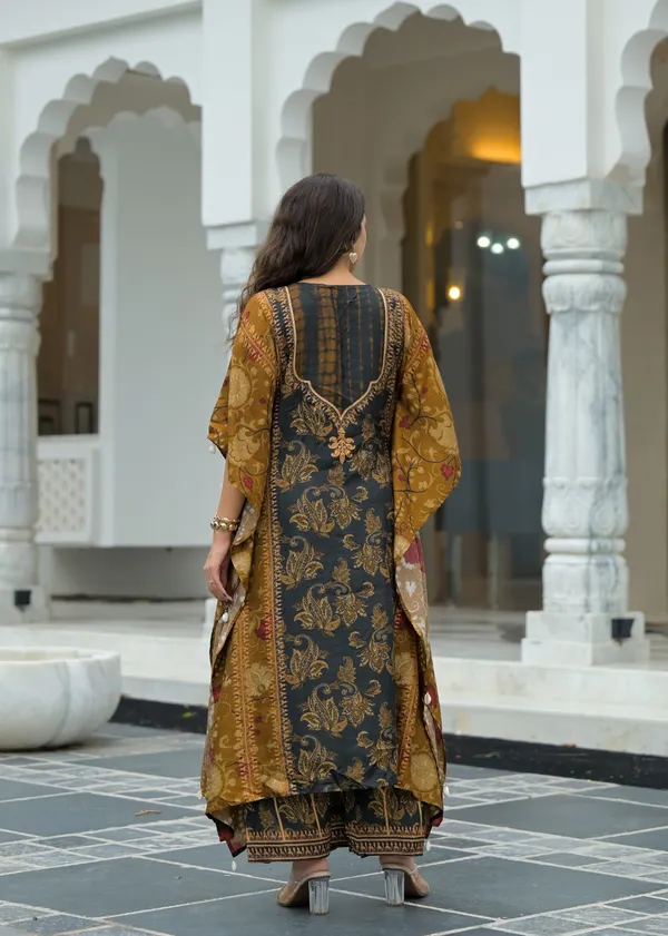 Multicolor_Cotton_Silk_Kaftan_For_Women