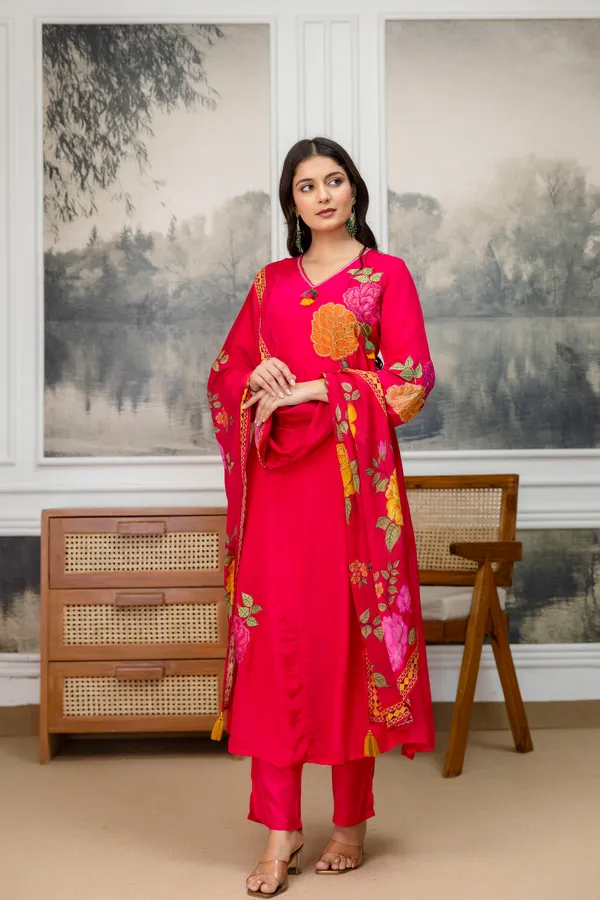Pink_Crepe_Floral_Embroidered_Kurta_Palazzo_Dupatta_Set_For_Women