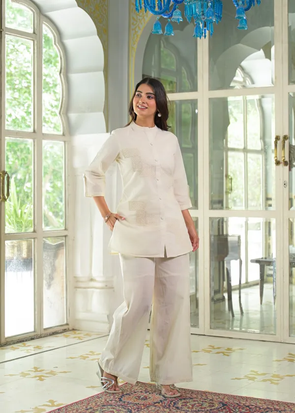 Cream_Cotton_Embroidered_Straight_Co-Ord_Set_For_Women