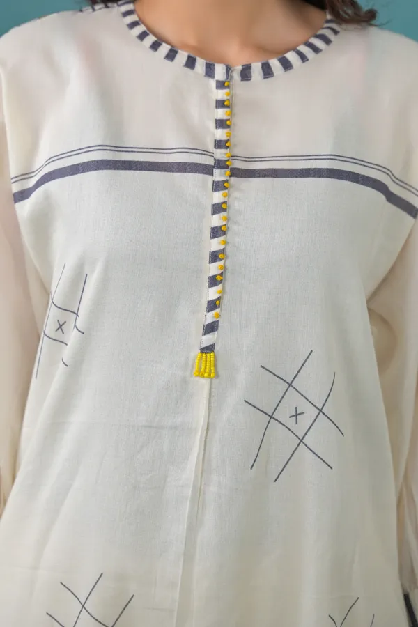 White_Cotton_Printed_Straight_Kurta_Pant_Set_For_Women