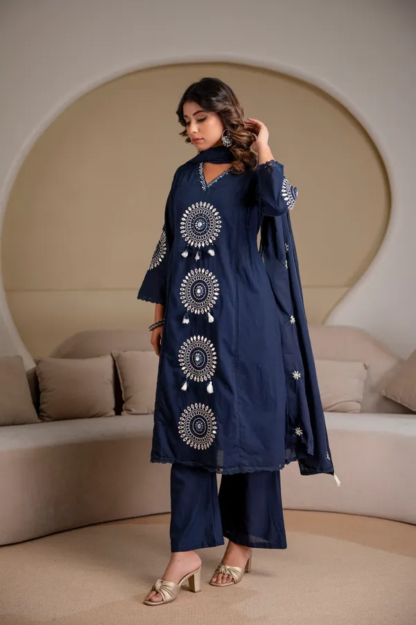 Navy_Blue_Cotton_Embroidered_Straight_Kurta_Palazzo_Set_For_Women