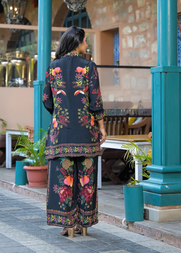Black_Cotton_Printed_Collared_Straight_Co-Ord_Set_For_Women