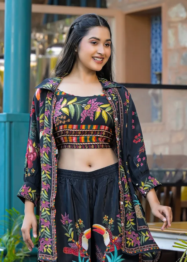 Black_Cotton_Printed_Collared_Straight_Co-Ord_Set_For_Women