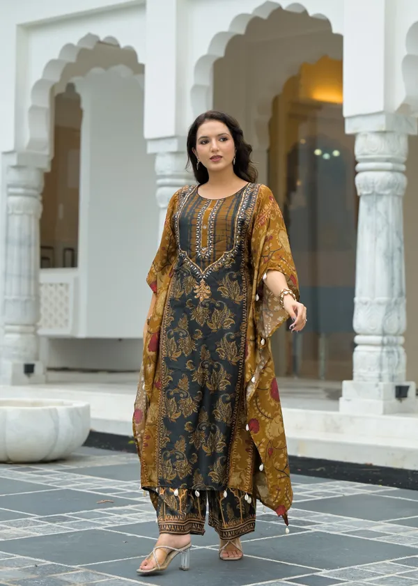 Multicolor_Cotton_Silk_Kaftan_For_Women