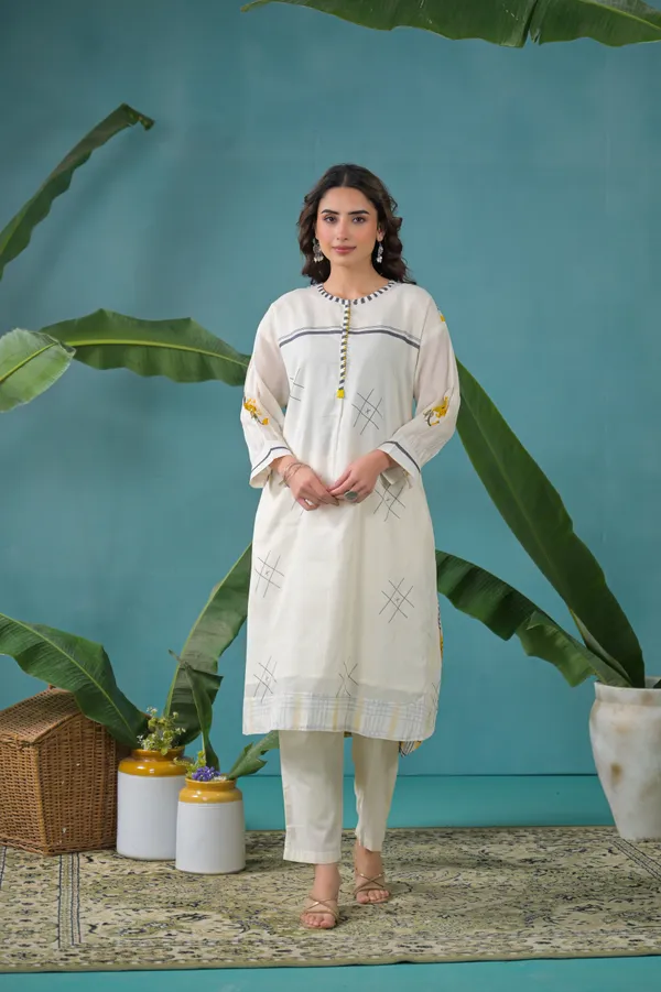 White_Cotton_Printed_Straight_Kurta_Pant_Set_For_Women