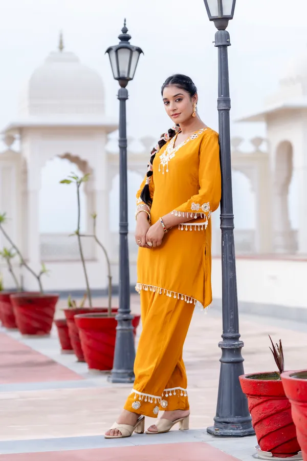 Mustard_Yellow_Crepe_Embroidered_Kurta_Sharara_Set_For_Women