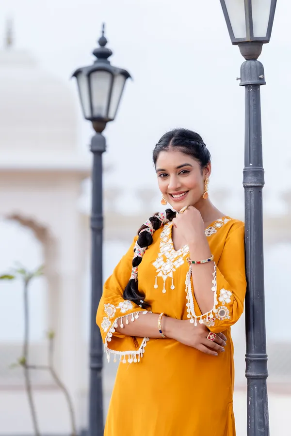 Mustard_Yellow_Crepe_Embroidered_Kurta_Sharara_Set_For_Women