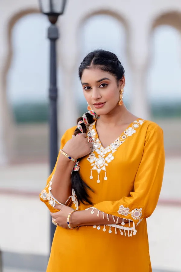 Mustard_Yellow_Crepe_Embroidered_Kurta_Sharara_Set_For_Women