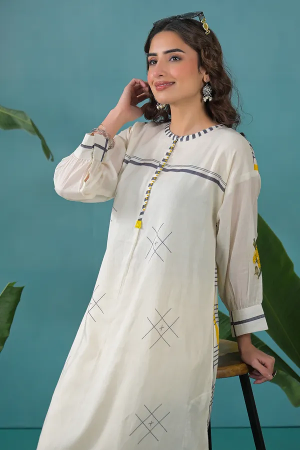 White_Cotton_Printed_Straight_Kurta_Pant_Set_For_Women