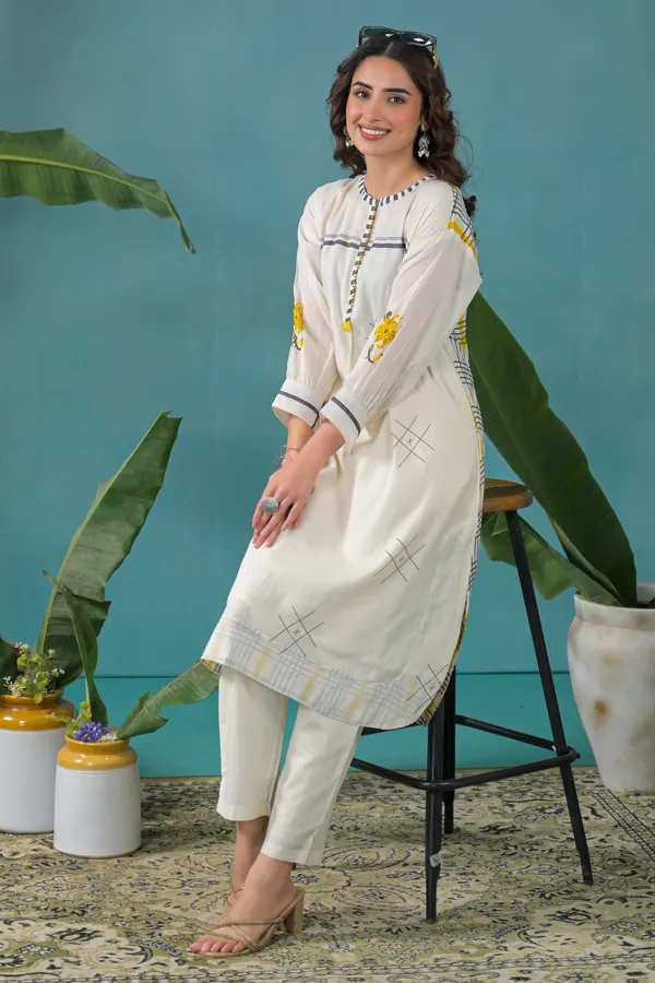 White_Cotton_Printed_Straight_Kurta_Pant_Set_For_Women