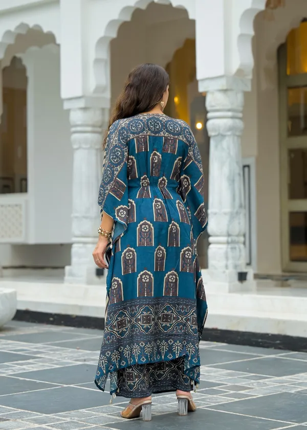 Multicolor_Cotton_Silk_Kaftan_For_Women
