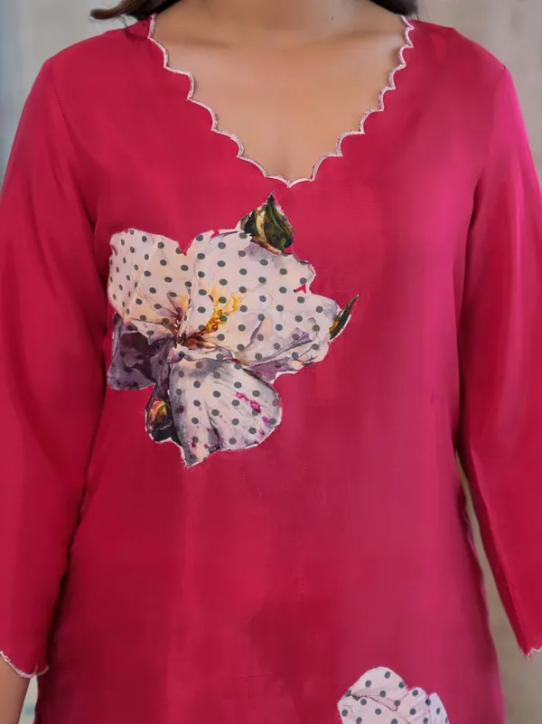 Pink_Cotton_Floral_Print_Scalloped_Kurta_Palazzo_Set_For_Women