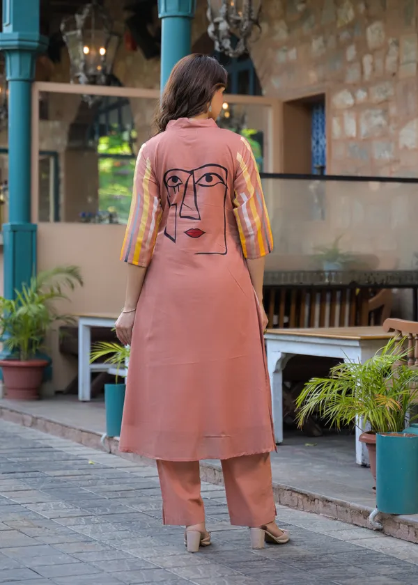 Peach_Cotton_Printed_Straight_Kurta_Pant_Set_For_Women