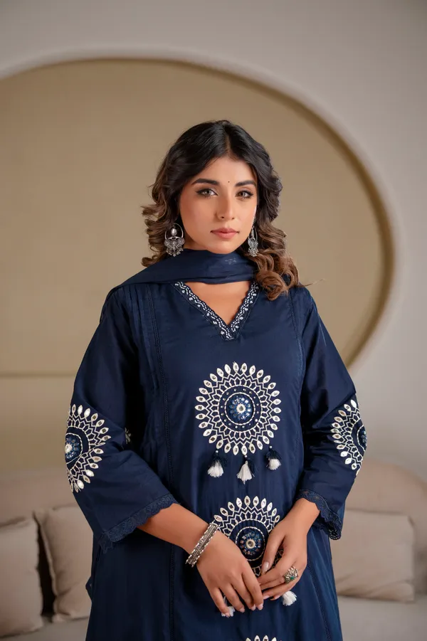 Navy_Blue_Cotton_Embroidered_Straight_Kurta_Palazzo_Set_For_Women