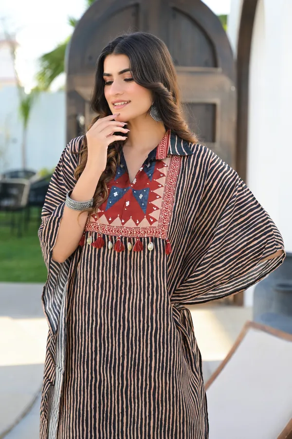 Black_Cotton_Embroidered_Kaftan_Palazzo_Set_For_Women