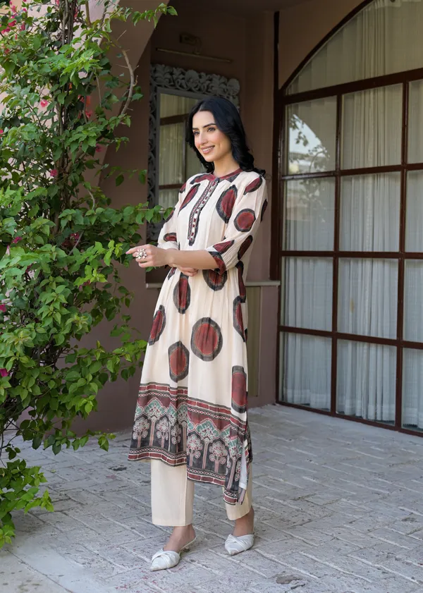 Cream_Cotton_Flared_Anarkali_Kurta_For_Women