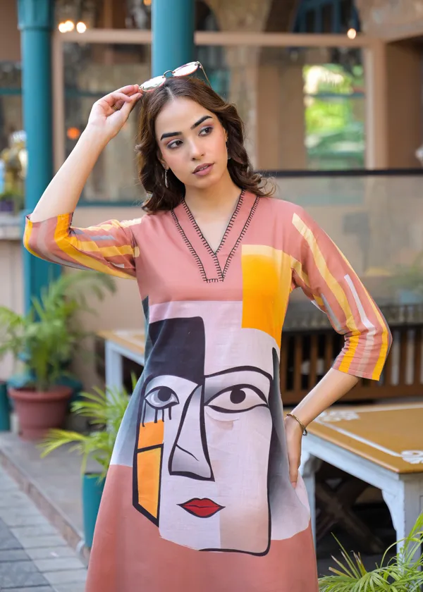 Peach_Cotton_Printed_Straight_Kurta_Pant_Set_For_Women