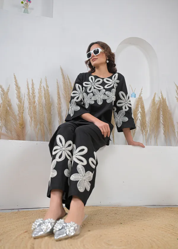 Black_Cotton_Floral_Embroidered_Co-Ord_Set_For_Women