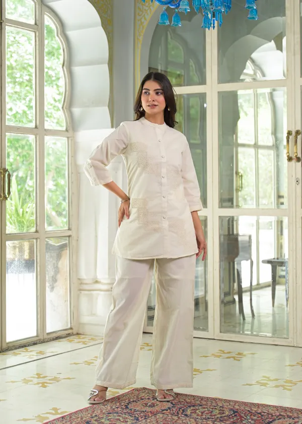 Cream_Cotton_Embroidered_Straight_Co-Ord_Set_For_Women