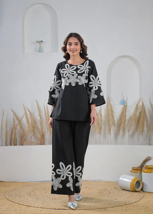 Black_Cotton_Floral_Embroidered_Co-Ord_Set_For_Women