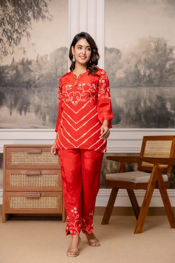 Orange_Crepe_Co_Ord_Set_For_Women