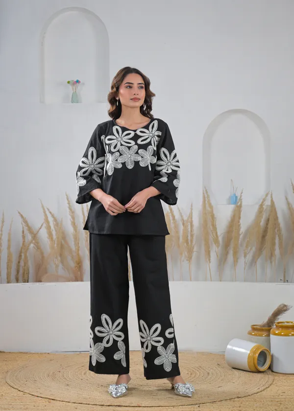 Black_Cotton_Floral_Embroidered_Co-Ord_Set_For_Women