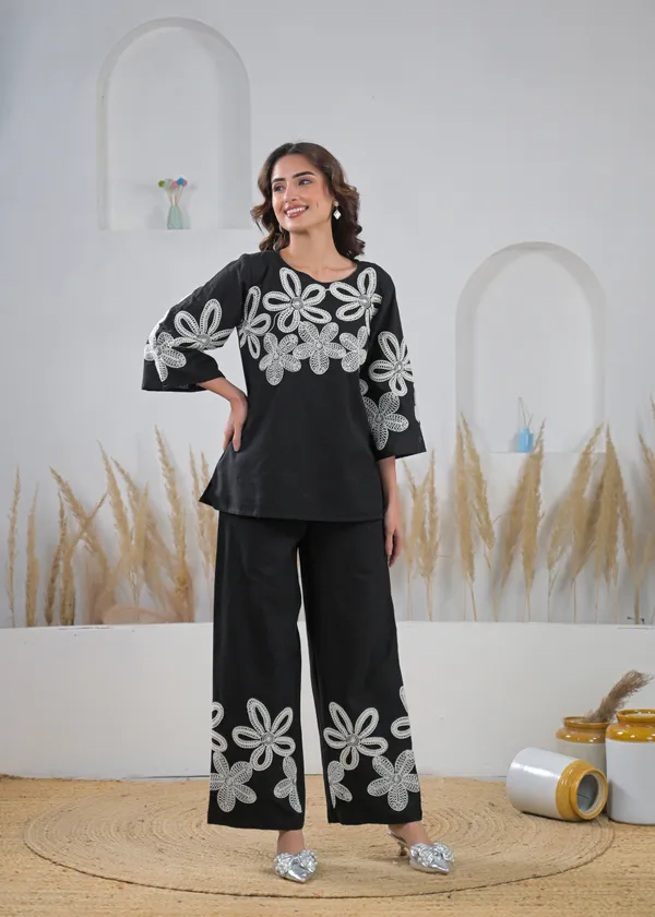 Black_Cotton_Floral_Embroidered_Co-Ord_Set_For_Women